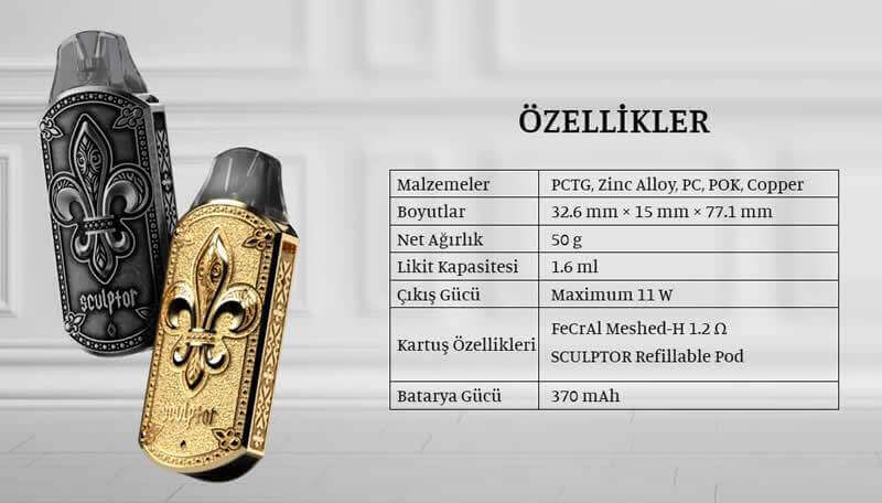 Uwell Sculptor Teknik Özellikler